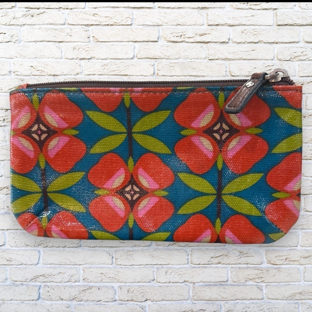 Fossil Colorful Floral Patterned Zipper Pouch
